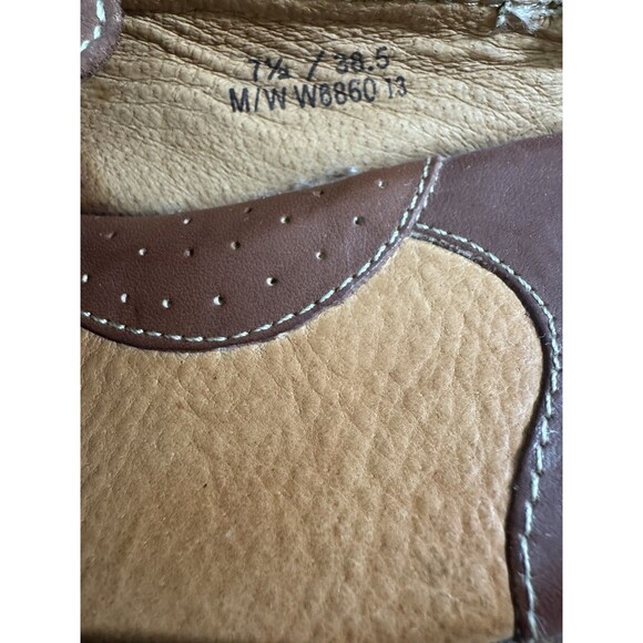 Born Slip-On Loafer Mule Women US 7.5 Brown Leather Comfort Preppy Driving - Picture 3 of 9